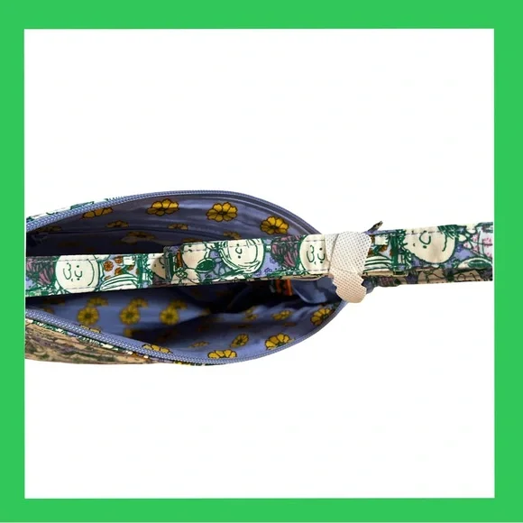 NWT! VERA BRADLEY X PEANUTS CROSSBODY MULTI ZIPPER POCKETS BAG W ADJ. STRAP. NEW - Picture 10 of 16